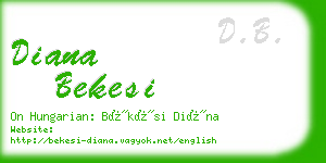 diana bekesi business card